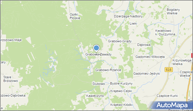 mapa Grabowo-Skorupki, Grabowo-Skorupki na mapie Targeo